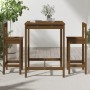 Garden table and high stools 3 pieces honey brown pine wood by vidaXL, Garden sets - Ref: Foro24-3154738, Price: 176,59 €, Di...