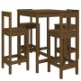 High garden table and stools 5 pieces honey brown pine wood by vidaXL, Garden sets - Ref: Foro24-3154743, Price: 251,23 €, Di...