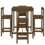 High garden table and stools 5 pieces honey brown pine wood by vidaXL, Garden sets - Ref: Foro24-3154743, Price: 251,23 €, Di...