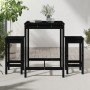 Garden table set and high stools 3 pieces black pine wood by vidaXL, Garden sets - Ref: Foro24-3154729, Price: 192,16 €, Disc...