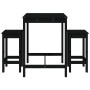 Garden table set and high stools 3 pieces black pine wood by vidaXL, Garden sets - Ref: Foro24-3154729, Price: 192,16 €, Disc...