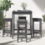 5-piece gray pine wood garden table and high stools set by vidaXL, Garden sets - Ref: Foro24-3154732, Price: 217,42 €, Discou...