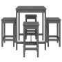 5-piece gray pine wood garden table and high stools set by vidaXL, Garden sets - Ref: Foro24-3154732, Price: 217,42 €, Discou...