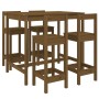 High garden table and stools 5 pieces honey brown pine wood by vidaXL, Garden sets - Ref: Foro24-3154753, Price: 271,14 €, Di...