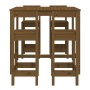 High garden table and stools 5 pieces honey brown pine wood by vidaXL, Garden sets - Ref: Foro24-3154753, Price: 271,14 €, Di...