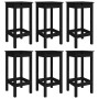 7-piece black pine wood garden table and high stools set by vidaXL, Garden sets - Ref: Foro24-3154759, Price: 443,99 €, Disco...