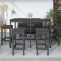 Garden set with table and high stools, 7 pieces, made of gray pine wood. by vidaXL, Garden sets - Ref: Foro24-3154757, Price:...