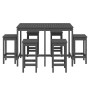 Garden set with table and high stools, 7 pieces, made of gray pine wood. by vidaXL, Garden sets - Ref: Foro24-3154757, Price:...