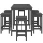 Garden set with table and high stools, 7 pieces, made of gray pine wood. by vidaXL, Garden sets - Ref: Foro24-3154757, Price:...