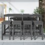 Garden table and high stools 9 pieces solid gray pine wood by vidaXL, Garden sets - Ref: Foro24-3154767, Price: 427,11 €, Dis...