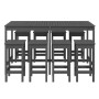 Garden table and high stools 9 pieces solid gray pine wood by vidaXL, Garden sets - Ref: Foro24-3154767, Price: 427,11 €, Dis...