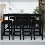 Hoher Gartentisch und Hocker 9 Stk. massives Kiefernholz schwarz von vidaXL, Gartensets - Ref: Foro24-3154769, Preis: 560,46 ...