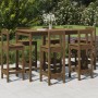 Garden table and high stools 7 pieces honey brown pine wood by vidaXL, Garden sets - Ref: Foro24-3154763, Price: 401,49 €, Di...