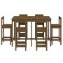 Garden table and high stools 7 pieces honey brown pine wood by vidaXL, Garden sets - Ref: Foro24-3154763, Price: 401,49 €, Di...