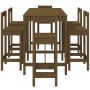 Garden table and high stools 7 pieces honey brown pine wood by vidaXL, Garden sets - Ref: Foro24-3154763, Price: 401,49 €, Di...