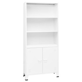 Estantería industrial acero blanco 80x32x180 cm de vidaXL, Librerías y estanterías - Ref: Foro24-339632, Precio: 153,03 €, De...