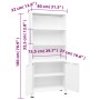 Estantería industrial acero blanco 80x32x180 cm de vidaXL, Librerías y estanterías - Ref: Foro24-339632, Precio: 152,80 €, De...