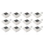 White square outdoor solar lamps 12 pcs LED 12 cm by vidaXL, Outdoor lighting - Ref: Foro24-277137, Price: 73,08 €, Discount: %