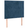 Dark blue velvet bed frame with headboard 100x200 cm by vidaXL, Beds and slatted bases - Ref: Foro24-3125865, Price: 150,27 €...