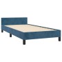 Dark blue velvet bed frame with headboard 100x200 cm by vidaXL, Beds and slatted bases - Ref: Foro24-3125926, Price: 167,34 €...