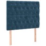 Dark blue velvet bed frame with headboard 100x200 cm by vidaXL, Beds and slatted bases - Ref: Foro24-3125926, Price: 167,34 €...