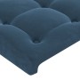 Estructura cama con cabecero terciopelo azul oscuro 100x200 cm de vidaXL, Camas y somieres - Ref: Foro24-3125987, Precio: 153...