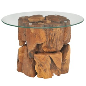 Solid teak wood floating coffee table, 60 cm by vidaXL, Coffee table - Ref: Foro24-243474, Price: 146,99 €, Discount: %