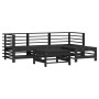 5-piece garden furniture set with solid wood black cushions by vidaXL, Garden sets - Ref: Foro24-3185805, Price: 514,00 €, Di...