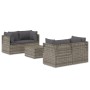 Set de muebles de jardín 5 pzas y cojines ratán sintético gris de vidaXL, Conjuntos de jardín - Ref: Foro24-3157480, Precio: ...