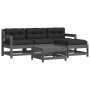 5-piece garden furniture set and gray solid wood cushions by vidaXL, Garden sets - Ref: Foro24-3185796, Price: 441,58 €, Disc...