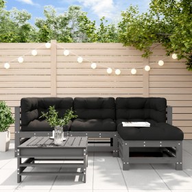 5-piece garden furniture set and gray solid wood cushions by vidaXL, Garden sets - Ref: Foro24-3185803, Price: 490,99 €, Disc...