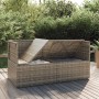 2-Sitzer-Gartensofa mit grauen synthetischen Rattankissen von vidaXL, Outdoor-Sofas - Ref: Foro24-318673, Preis: 194,99 €, Ra...