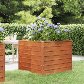 Arriate oxidado de acero corten 100x100x77 cm de vidaXL, Maceteros y jardineras - Ref: Foro24-151948, Precio: 83,78 €, Descue...