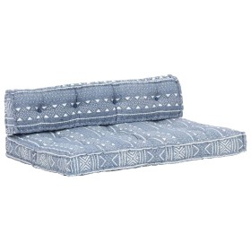 Paletten-Sofakissen aus Indigo-Patchworkstoff von vidaXL, Kissen für Stühle und Sofas - Ref: Foro24-287721, Preis: 125,99 €, ...