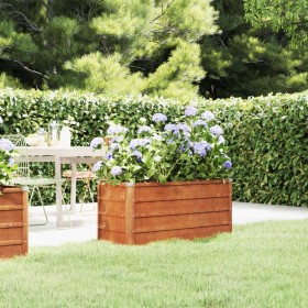 Arriate oxidado de acero corten 100x40x45 cm de vidaXL, Maceteros y jardineras - Ref: Foro24-151950, Precio: 49,99 €, Descuen...