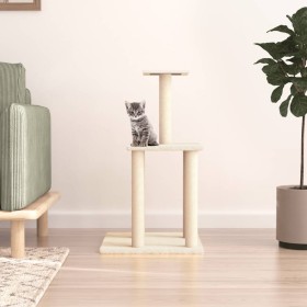 Cat scratching post with cream sisal posts 85.5 cm by vidaXL, Cat furniture - Ref: Foro24-171738, Price: 33,99 €, Discount: %