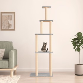 Cat scratching post with light gray sisal posts 183 cm by vidaXL, Cat furniture - Ref: Foro24-171745, Price: 78,32 €, Discoun...