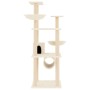 Cat scratching post with cream sisal posts 141 cm by vidaXL, Cat furniture - Ref: Foro24-171747, Price: 68,64 €, Discount: %