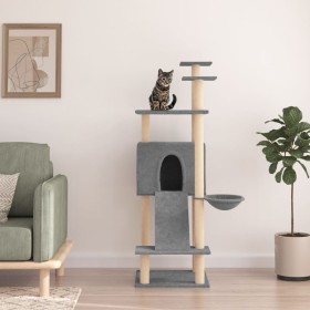 Katzenkratzbaum mit hellgrauen Sisalstämmen, 153 cm von vidaXL, Katzenmöbel - Ref: Foro24-171751, Preis: 55,36 €, Rabatt: %