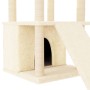 Rascador para gatos con postes de sisal color crema 133 cm de vidaXL, Mobiliario para gatos - Ref: Foro24-171756, Precio: 60,...