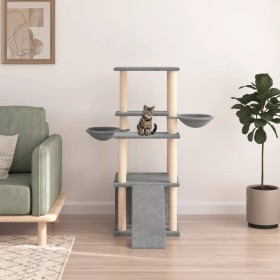 Cat scratcher with light gray sisal posts 133 cm by vidaXL, Cat furniture - Ref: Foro24-171757, Price: 56,48 €, Discount: %