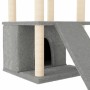 Rascador para gatos con postes de sisal gris claro 133 cm de vidaXL, Mobiliario para gatos - Ref: Foro24-171757, Precio: 56,7...