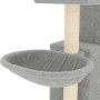 Rascador para gatos con postes de sisal gris claro 83 cm de vidaXL, Mobiliario para gatos - Ref: Foro24-171766, Precio: 44,89...