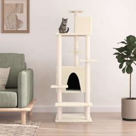 Cat scratching post with cream sisal posts 154 cm by vidaXL, Cat furniture - Ref: Foro24-171771, Price: 62,99 €, Discount: %