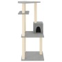 Rascador para gatos con postes de sisal gris claro 123 cm de vidaXL, Mobiliario para gatos - Ref: Foro24-171784, Precio: 43,8...