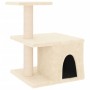 Rascador para gatos con postes de sisal color crema 48 cm de vidaXL, Mobiliario para gatos - Ref: Foro24-171786, Precio: 30,4...