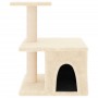 Rascador para gatos con postes de sisal color crema 48 cm de vidaXL, Mobiliario para gatos - Ref: Foro24-171786, Precio: 30,4...