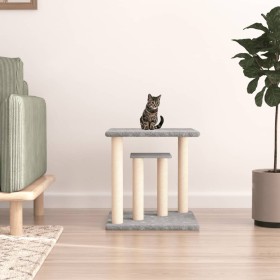 Postes rascadores para gatos con plataformas gris claro 50 cm de vidaXL, Mobiliario para gatos - Ref: Foro24-172044, Precio: ...