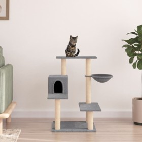 Katzenkratzbaum mit hellgrauen Sisalstämmen 82,5 cm von vidaXL, Katzenmöbel - Ref: Foro24-172386, Preis: 51,70 €, Rabatt: %