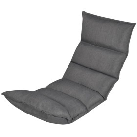 Folding gray fabric floor lounger by vidaXL, Floor chairs - Ref: Foro24-242397, Price: 83,59 €, Discount: %